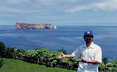 Famous rock off the edge of Gaspesie.