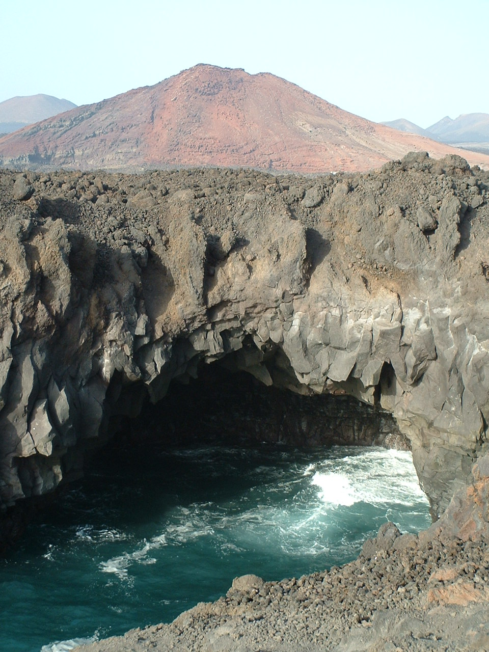 Montana del Fuego and El Hervideros in the same photo...