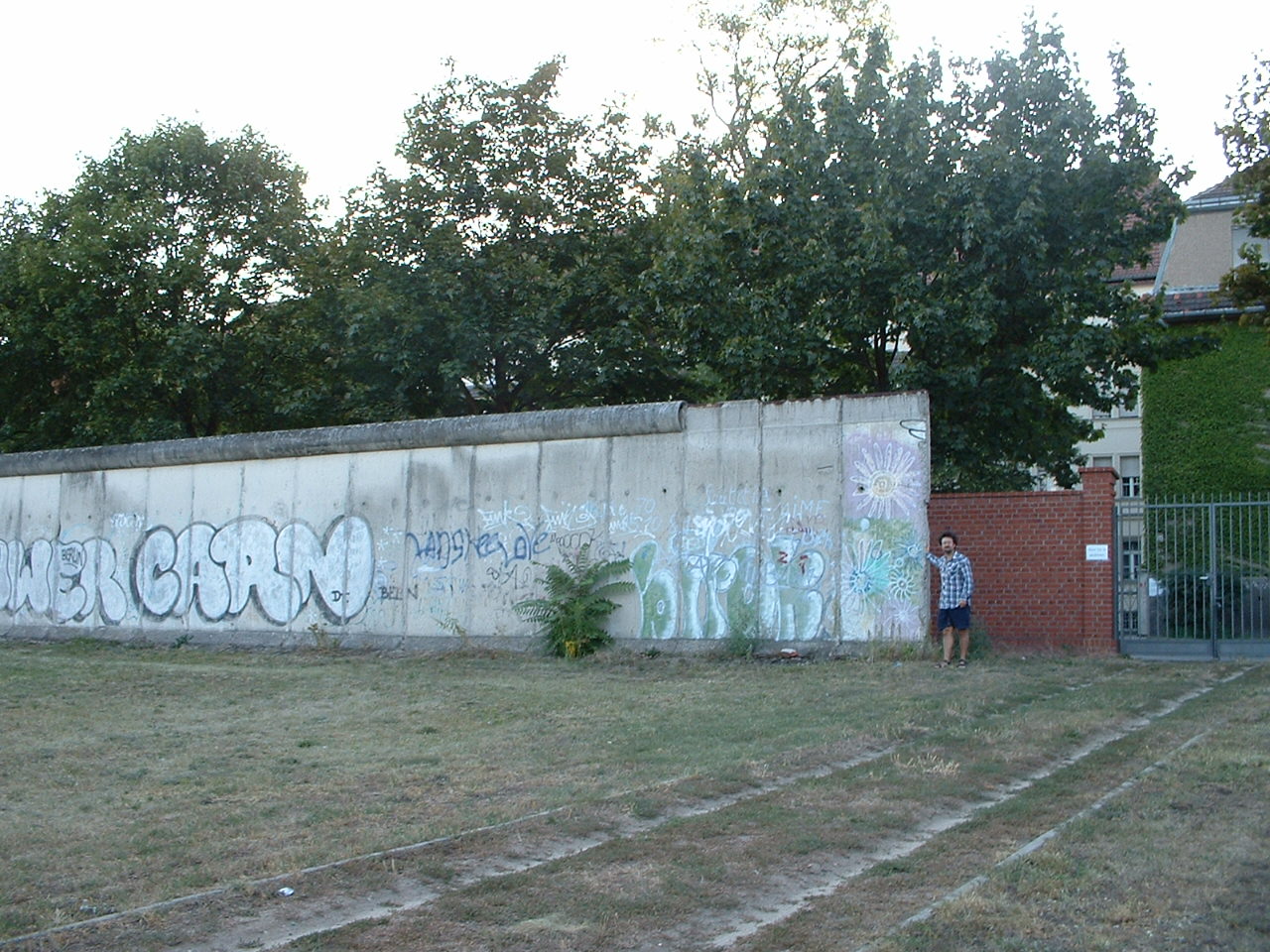 part of The Wall that remains at the end of a cemetery...