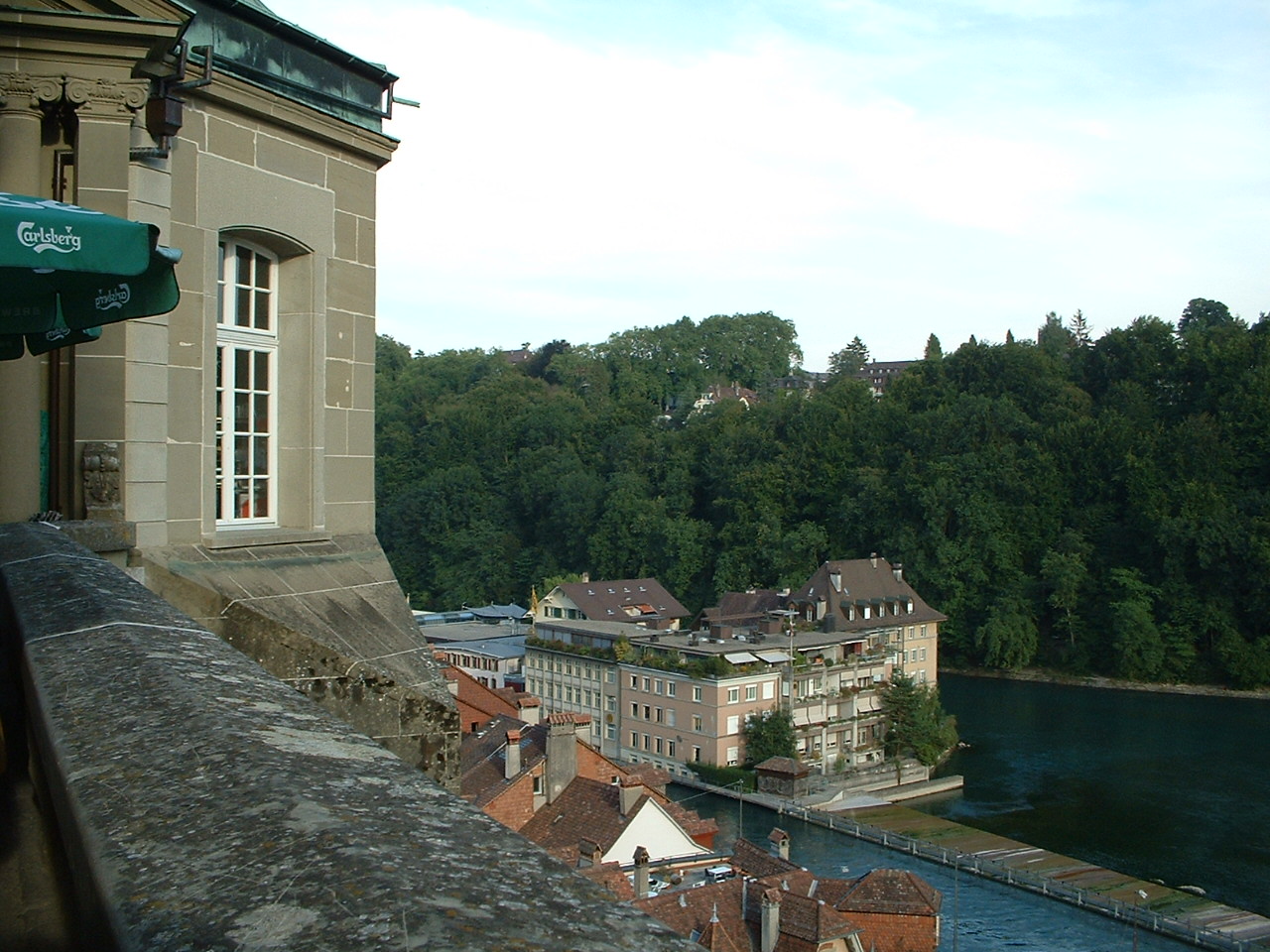 helluva view for a drink, eh? we went across the river later...