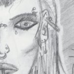 Name: Vampiress&nbsp;&nbsp;&nbsp;&nbsp; Media: 4B Graphite Pencil&nbsp;&nbsp;&nbsp;&nbsp; Description: I started drawing a face and just kept on drawing.