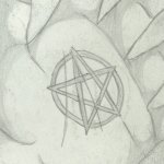 Name: Wiccan Hand&nbsp;&nbsp;&nbsp;&nbsp; Media: 4B Graphite Pencil&nbsp;&nbsp;&nbsp;&nbsp; Description: My hand with a few additions.