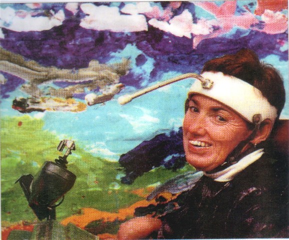 Barb with her great painting