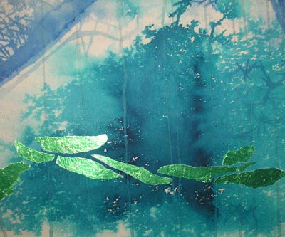 Ink and metalic paper. J Harwood