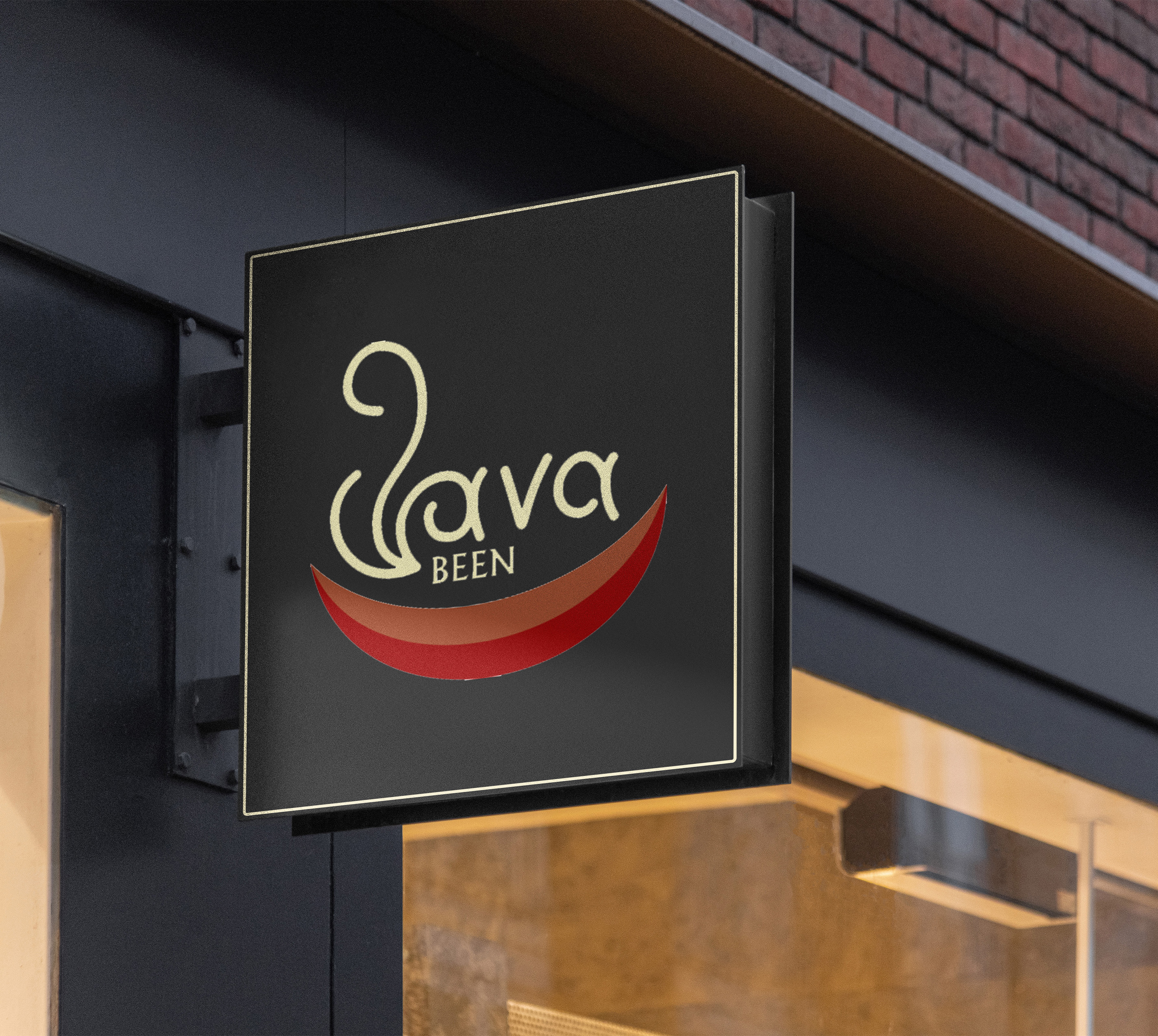 logo on sign on building outside