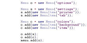 ����� Menus - ����� '��������'