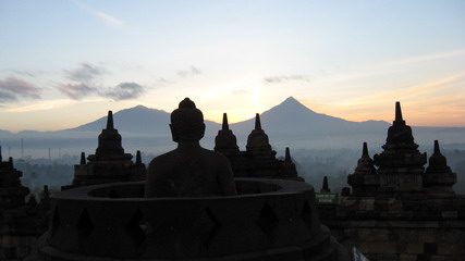 morning in borobudur