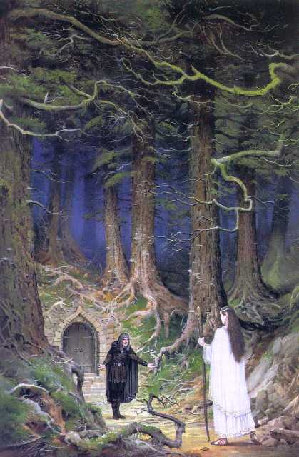 Eol el elfo oscuro da la bienvenida a Aredhel Ar-Feiniel, la dama blanca de los noldor