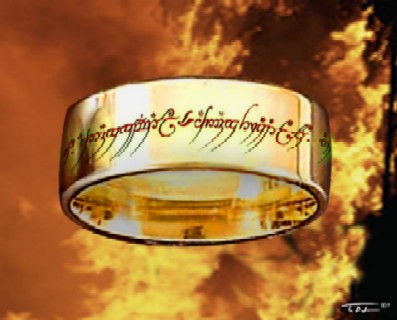 El Anillo �nico de Sauron con su inscripci�n