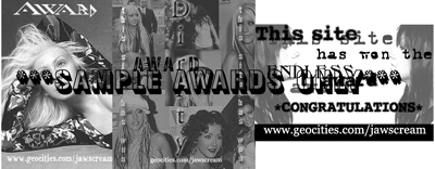 Samples of the awards