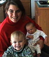 Linda holding Becky & Jake
