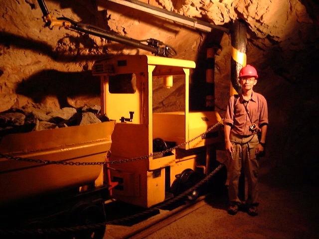 In the mine...