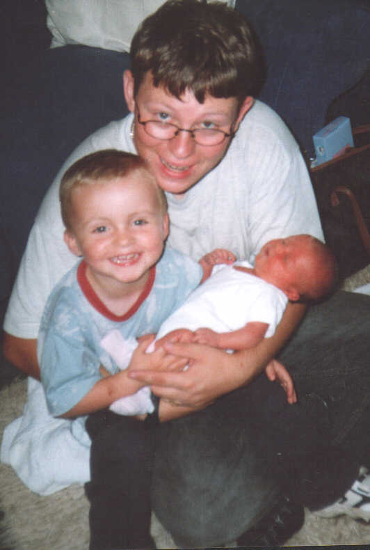 jason james and 2 day old jade at home
