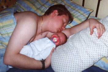 fast asleep with daddy