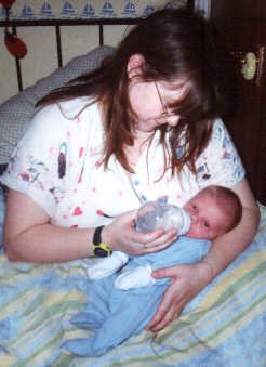 mummy feeding james