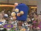 Getting velcro fruit on a large...head