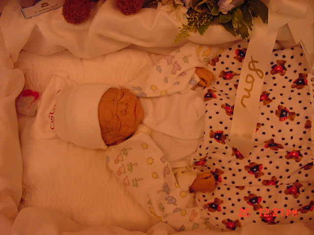 Jayden at funeral