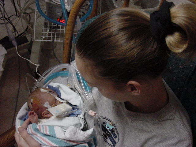 Mommy holding Jayden