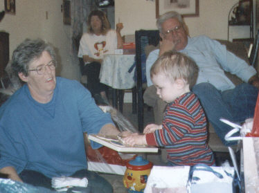 Jeffery at Mawmaw and Pawpaw's house on x-mas