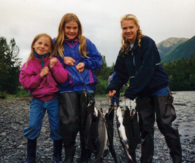 My girls show off a good day's efforts !!