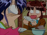 [Miaka's eating habits amaze us all...]