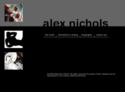 Alex Nichols Website Home