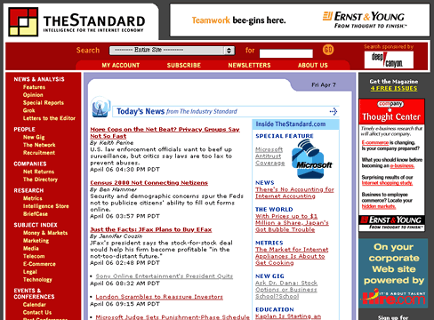 The Industry Standard Home Page