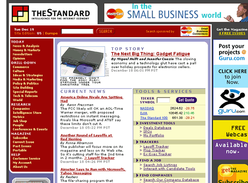 The Industry Standard Home Page