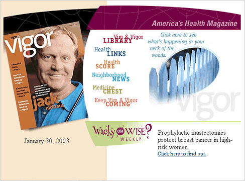 Vim & Vigor Magazine Web Site