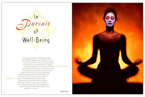 In Pursuit of Well Being magazine spread