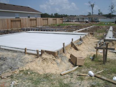 Here's what it looks like now - just some concrete and holes in the ground