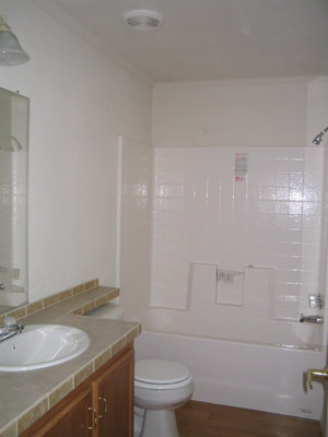 The spare bathroom