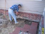 The patio takes shape