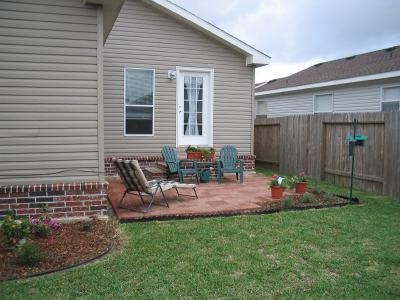 The patio now has some attractive plants