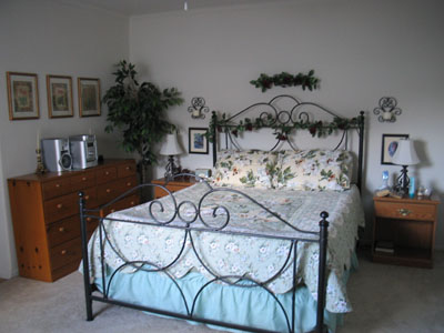 The decorated master suite