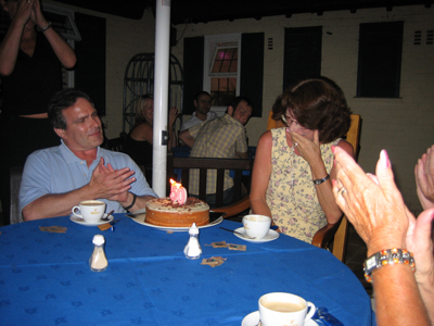 Cutting my birthday cake, July 2006
