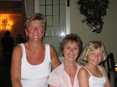 My sister Julie, with mom-in-law, Maureen and daughter Abigail