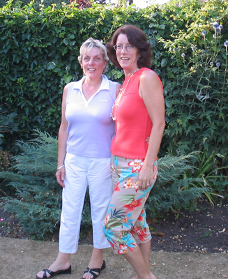 My best schoolfriend, Julie, was there to help me celebrate my 50th birthday.