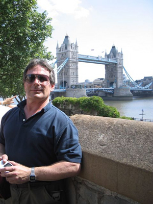 Eric at Tower Bridge, July 2006