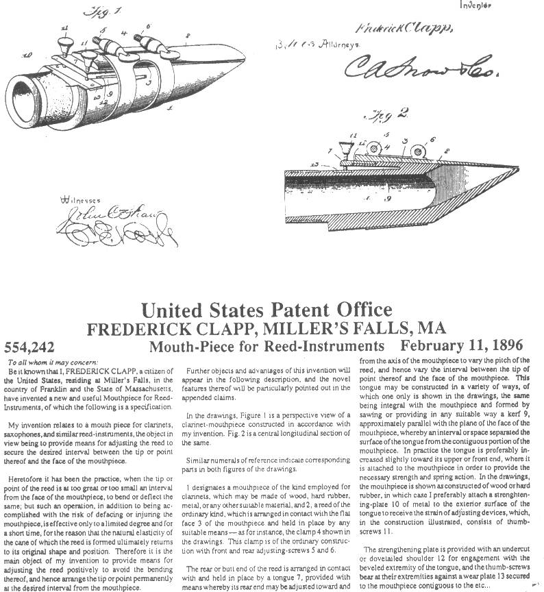 Significant Saxophone Patents
