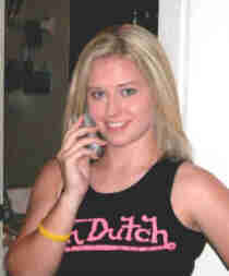 Melinda receiving 'congratulations' from friends after her graduation May 14,2005.