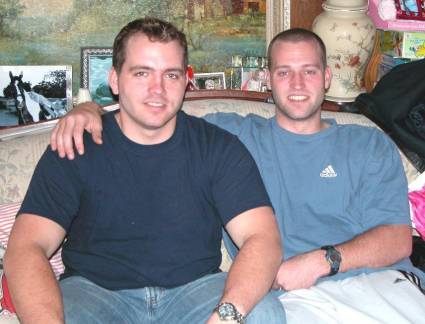 Melinda's,brothers, Scott (left) and Clay (right)in February 2005.
