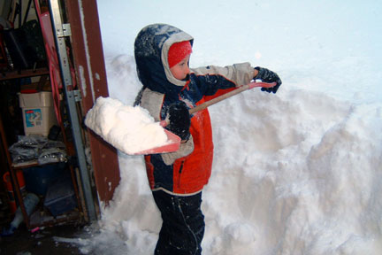 Ian's a great help when it snows
