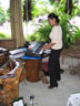 Shiilah on the keyboards at Kuya Jun and Ate Jane's wedding.