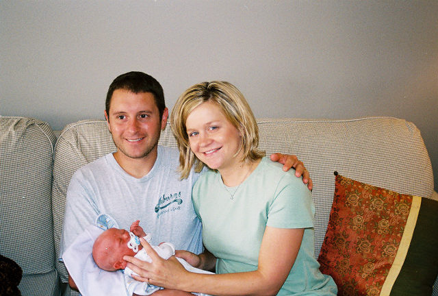 Mom & Dad tired but happy