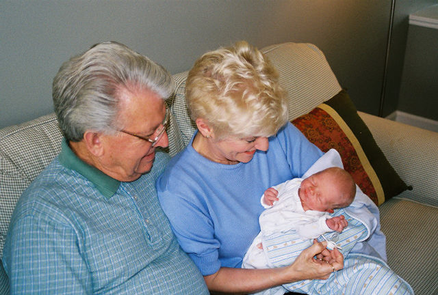 Grandma and Grandpa just happy