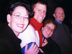 On the way to the next watering hole, with Kurt, a DC cutie.