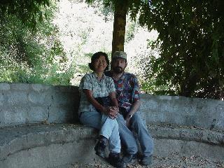 Both of us in the area of the cache.