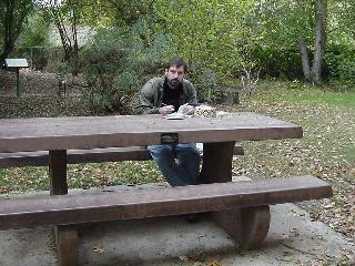 John logging the find.