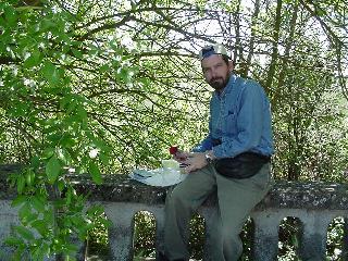 John logging the find.